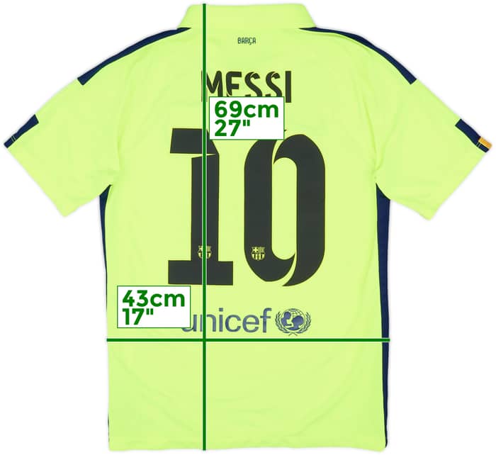 2014-15 Barcelona Third Shirt Messi #10 - 7/10 - (S)