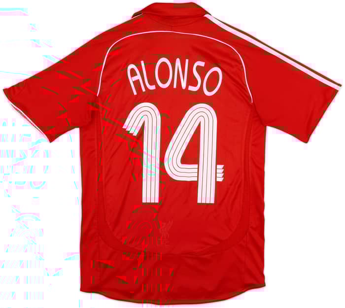 2006-08 Liverpool Home Shirt Alonso #14 - 6/10 - (S)