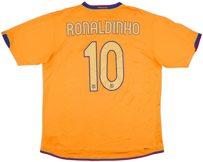 2006-08 Barcelona Away Shirt Ronaldinho #10 - 7/10 - (XL)