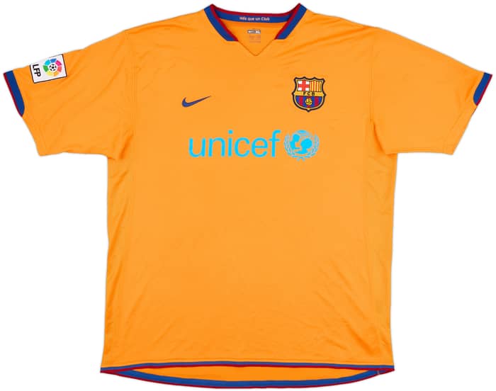 2006-08 Barcelona Away Shirt Ronaldinho #10 - 7/10 - (XL)