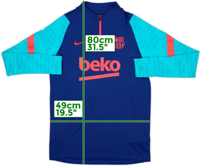 2021-22 Barcelona Nike 1/4 Zip Drill Top - 8/10 - (M)