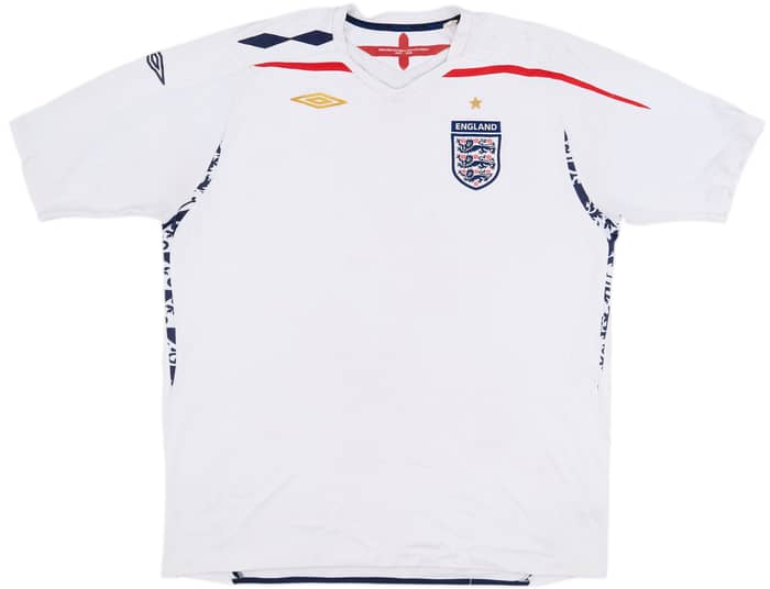 2007-09 England Home Shirt - 4/10 - (XXL)