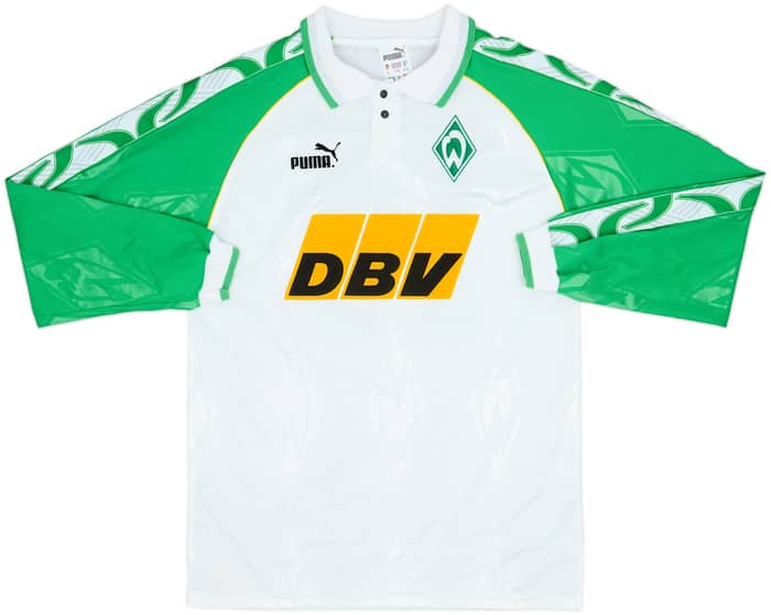 1995-96 Werder Bremen Signed Home L/S Shirt #17 - 8/10 - (S)