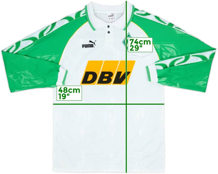 1995-96 Werder Bremen Signed Home L/S Shirt #17 - 8/10 - (S)