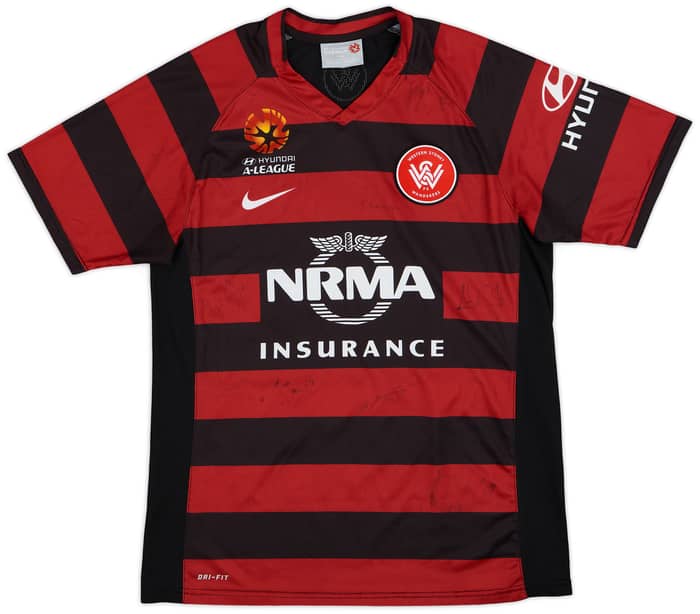 2012-14 Western Sydney Wanderers Signed Home Shirt - 8/10 - (M)
