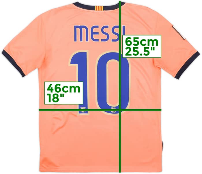 2009-10 Barcelona Away Shirt Messi #10 - 4/10 - (XL.Boys)
