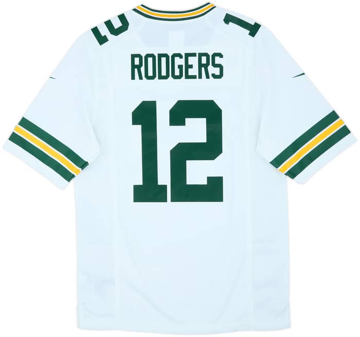 2012-22 Green Bay Packers Rodgers #12 Nike Game Away Jersey (S)