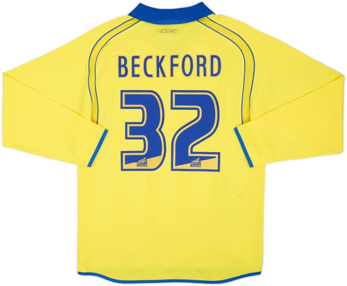 2006-07 Leeds United Away L/S Shirt Beckford #32 - 8/10 - (L)