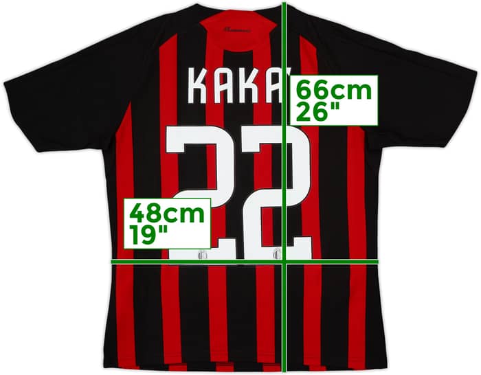 2007-08 AC Milan Home Shirt Kaka #22 - 7/10 - (Women's M)