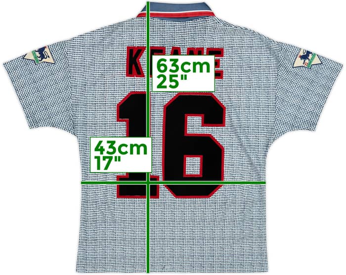 1995-96 Manchester United Away Shirt Keane #16 - 8/10 - (Y)