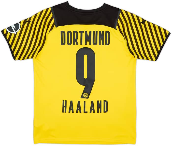 2021-22 Borussia Dortmund Home Shirt Haaland #9 - 8/10 - (S)