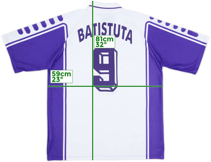 1999-00 Fiorentina Away Shirt Batistuta #9 - 6/10 - (XL)