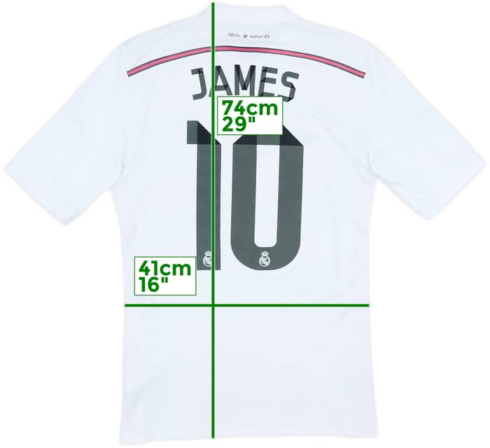 2014-15 Real Madrid Home Shirt James #10 - 5/10 - (S)