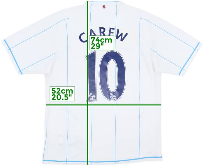 2007-08 Aston Villa Away Shirt Carew #10 - 4/10 - (M)