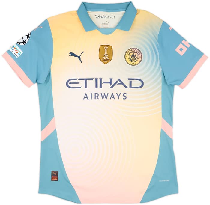 2024-25 Manchester City Match Issue Champions League Fourth Shirt O'Reilly #75