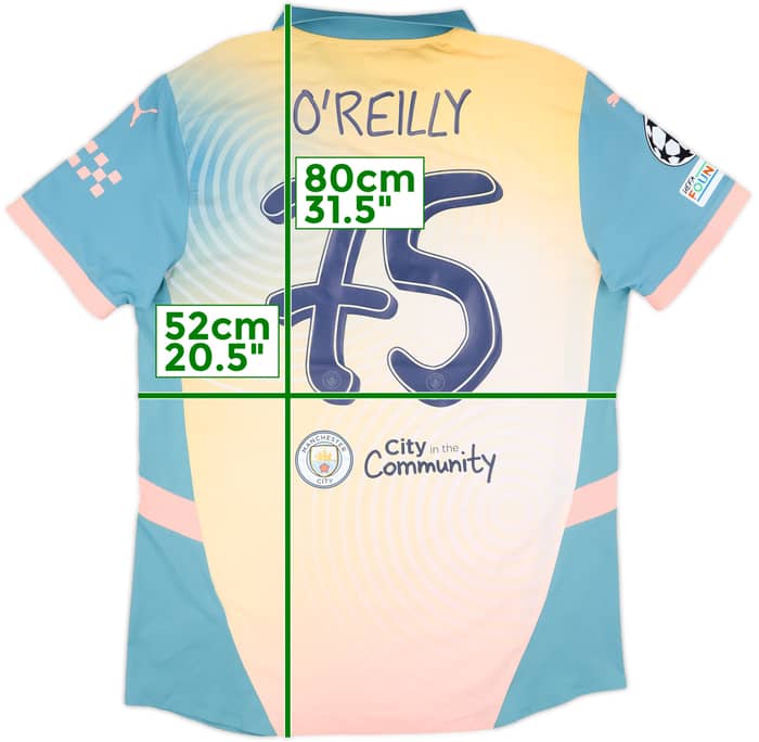 2024-25 Manchester City Match Issue Champions League Fourth Shirt O'Reilly #75