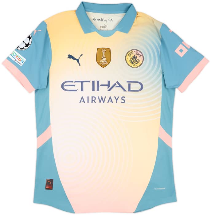 2024-25 Manchester City Match Issue Champions League Fourth Shirt Wright #56