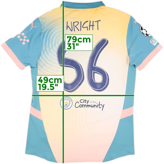 2024-25 Manchester City Match Issue Champions League Fourth Shirt Wright #56