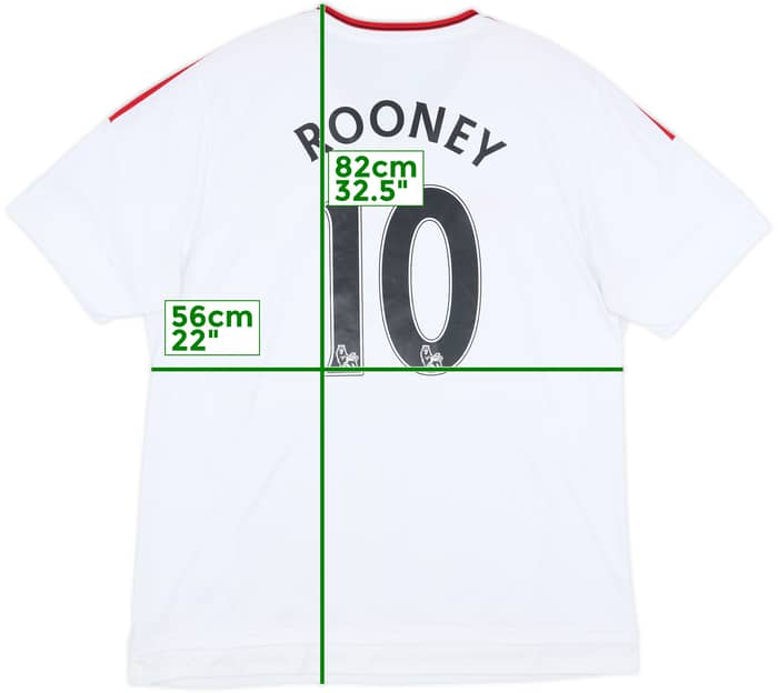 2015-16 Manchester United Away Shirt Rooney #10 - 5/10 - (XL)