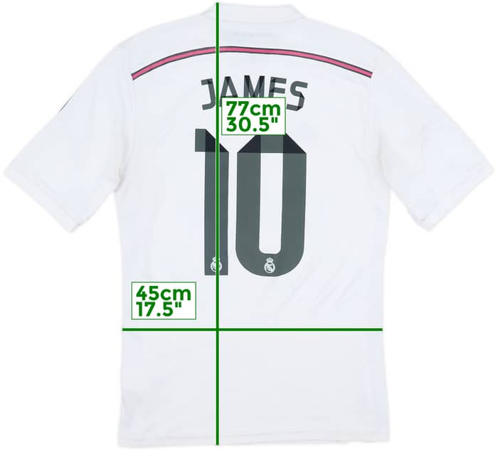 2014-15 Real Madrid Home Shirt James #10 - 4/10 - (M)