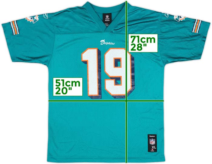 2010-11 Miami Dolphins Marshall #19 Reebok Replica Home Jersey - 9/10 - (XL.Boys)
