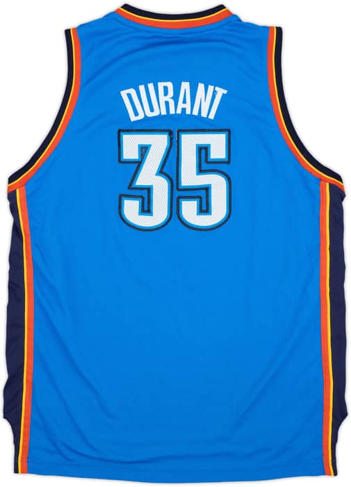 2010-14 Oklahoma City Thunder Durant #35 adidas Swingman Away Jersey - 7/10 - (XL.Boys)