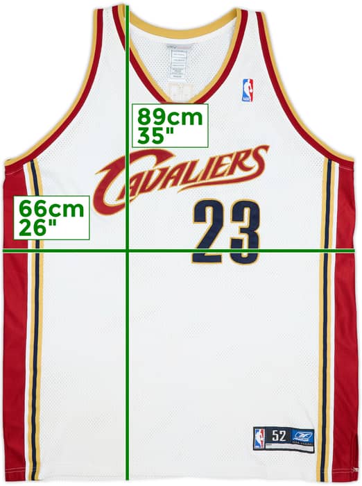 2003-06 Cleveland Cavaliers James #23 Reebok Authentic Home Jersey - 9/10 - (XXL)