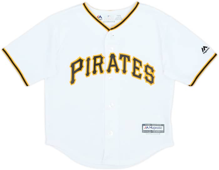 2016-19 Pittsburgh Pirates Majestic Cool Base Home Jersey - 9/10 - (S.Boys)