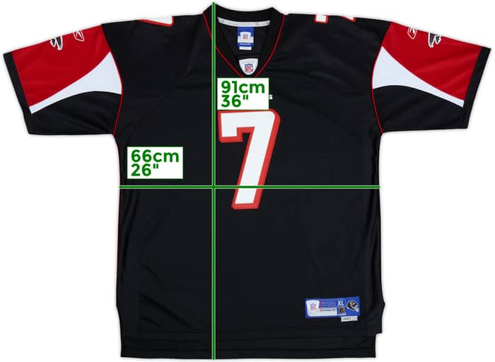 2005-06 Atlanta Falcons Vick #7 Reebok Premier Alternate Jersey - 8/10 - (XL)