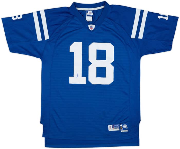 2005-06 Indianapolis Colts Manning #18 Reebok Premier Home Jersey - 5/10 - (XL.Boys)