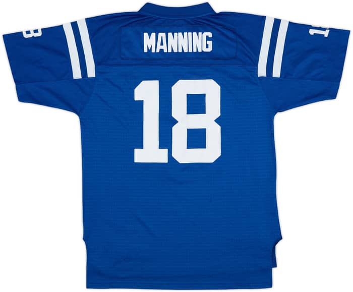 2005-06 Indianapolis Colts Manning #18 Reebok Premier Home Jersey - 5/10 - (XL.Boys)