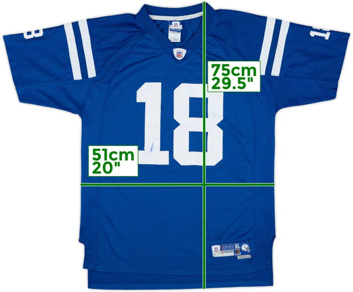 2005-06 Indianapolis Colts Manning #18 Reebok Premier Home Jersey - 5/10 - (XL.Boys)