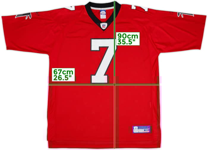 2002 Atlanta Falcons Vick #7 Reebok On Field Alternate Jersey - 8/10 - (XL)