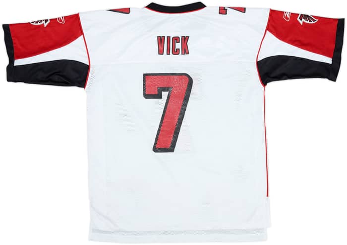 2003-04 Atlanta Falcons Vick #7 Reebok On Field Away Jersey - 6/10 - (L)