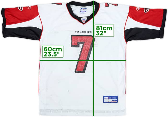 2003-04 Atlanta Falcons Vick #7 Reebok On Field Away Jersey - 6/10 - (L)