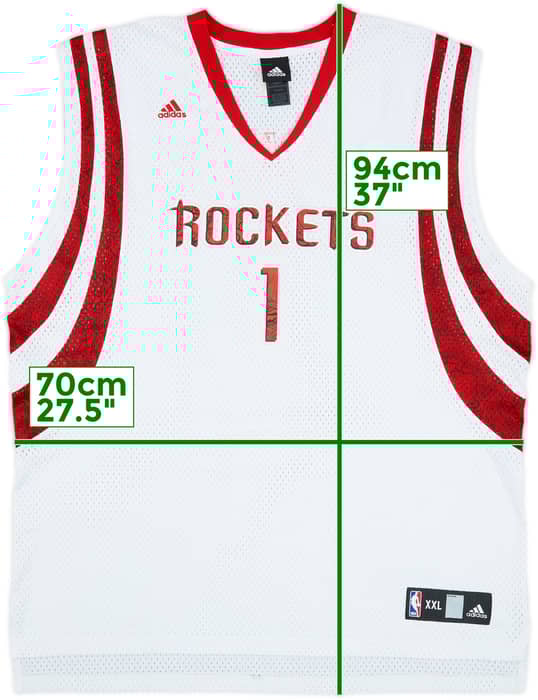 2006-10 Houston Rockets McGrady #1 adidas Swingman Alternate Jersey - 8/10 - (XXL)