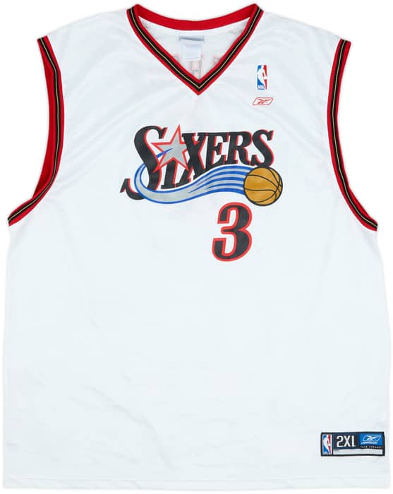 2002-06 Philadelphia 76ers Iverson #3 Reebok Home Jersey - 9/10 - (XXL)