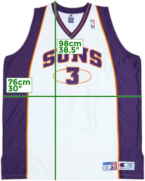 2001-02 Phoenix Suns Marbury #3 Champion Authentic Home Jersey - 9/10 - (3XL)