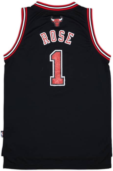 2010-14 Chicago Bulls Rose #1 adidas Swingman Alternate Jersey - 5/10 - (XS)