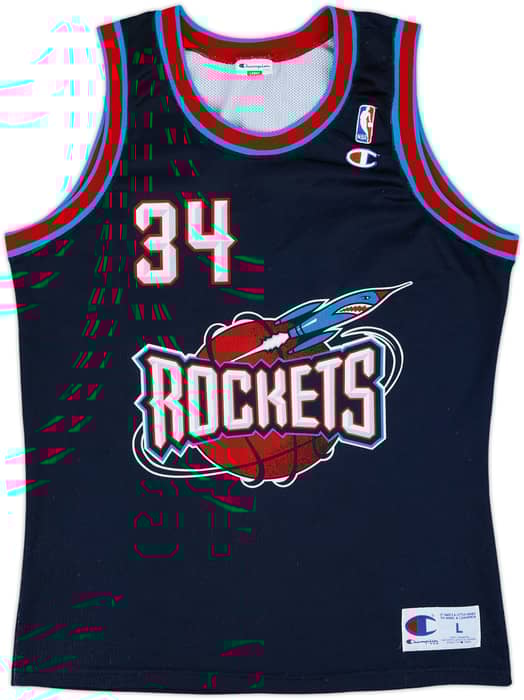 1995-01 Houston Rockets Olajuwon #34 Champion Alternate Jersey - 8/10 - (L)