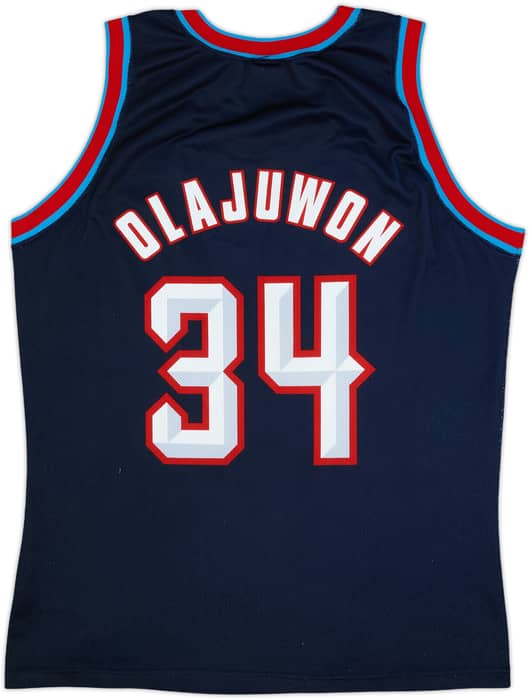 1995-01 Houston Rockets Olajuwon #34 Champion Alternate Jersey - 8/10 - (L)