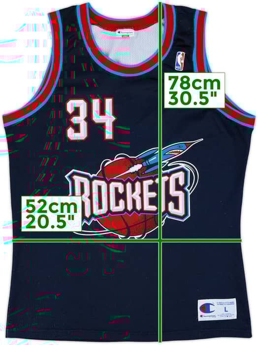 1995-01 Houston Rockets Olajuwon #34 Champion Alternate Jersey - 8/10 - (L)