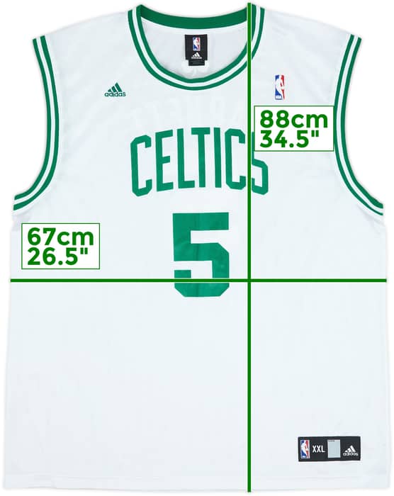 2007-10 Boston Celtics Garnett #5 adidas Home Jersey - 9/10 - (XXL)