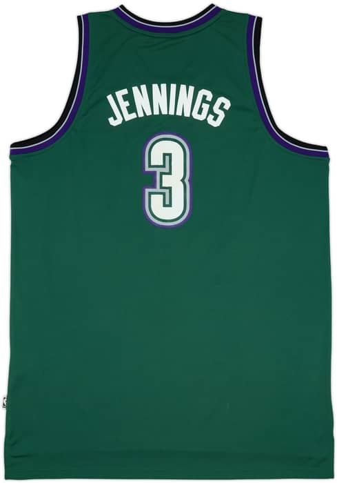 2012-13 Milwaukee Bucks Jennings #3 adidas Hardwood Classics Swingman Alternate Jersey - 8/10 - (XXL)