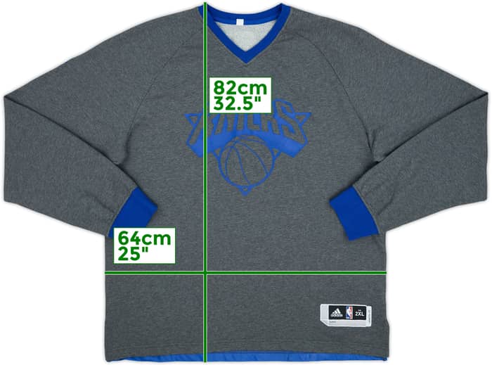 2015-16 New York Knicks adidas Pre Game Sweat Top - 9/10 - (XXL)