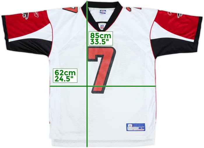 2003-04 Atlanta Falcons Vick #7 Reebok On Field Away Jersey - 9/10 - (L)