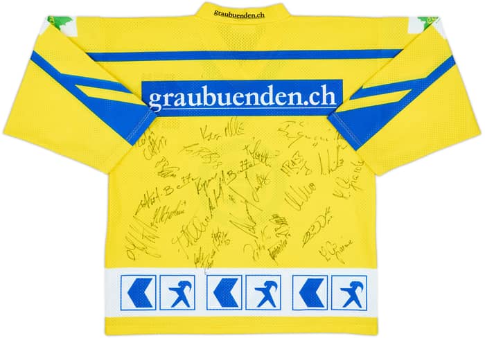 2000-01 HC Davos 'Signed' Hofmanner Home Jersey - 8/10 - (M)