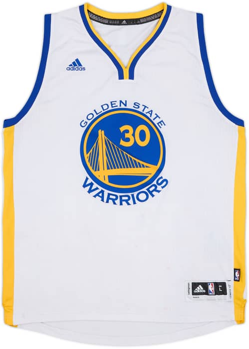 2014-17 Golden State Warriors Curry #30 adidas Swingman Home Jersey - 5/10 - (L)