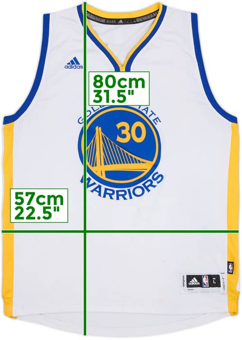 2014-17 Golden State Warriors Curry #30 adidas Swingman Home Jersey - 5/10 - (L)