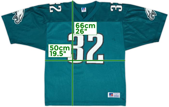 1996 Philadelphia Eagles Watters #32 Russell Athletic Home Jersey - 8/10 - (L.Boys)
